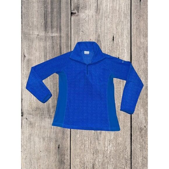 Columbia 1/4 Zip Fleece Pullover Long Sleeve Top Blue Women’s Size Medium - Picture 1 of 6